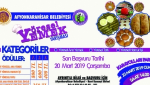 Yöresel Yemek Yarışması 22 Mart’ta