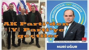 Ak Parti Dinar ilçe Genlik Kolları eski Başkanları İYİ Parti'ye geçti