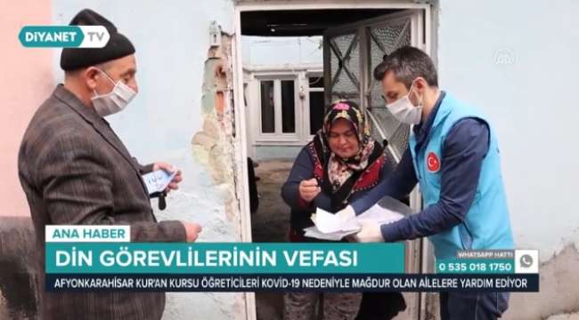 Afyonkarahisar’da Kur’an Kursu öğreticilerinden anlamlı yardım