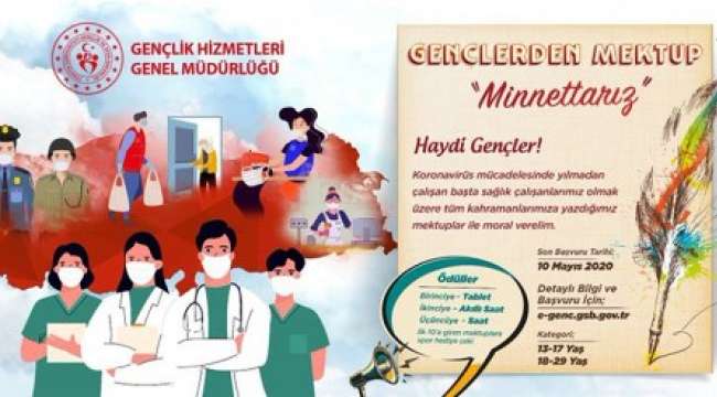 Gençlerden koronavirüs kahramanlarına mektup: “minnettarız”