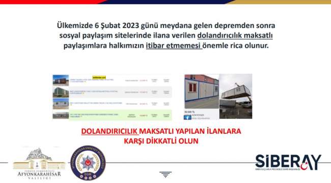 Emniyet Konteyner dolandırıcılarına karşı uyardı