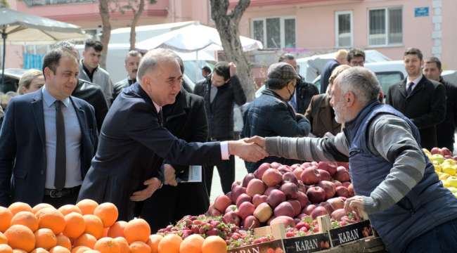 Arabacı’dan Pazarcı Esnafı ile soba başında sohbet