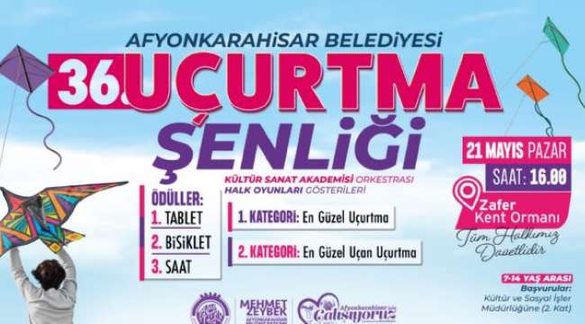 Afyonkarahisar Uçurtma Şenliği Başlıyor