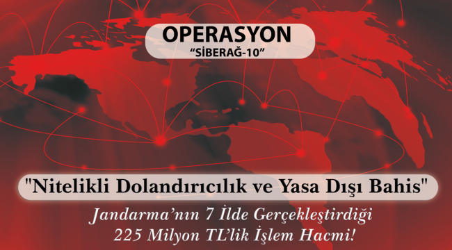 SİBERAĞ-10 Operasyonu: 225 Milyon TL’lik İşlem Hacmi!