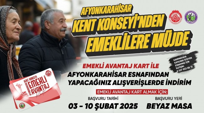 Emeklilere Özel Avantaj Kart Projesi Başlıyor