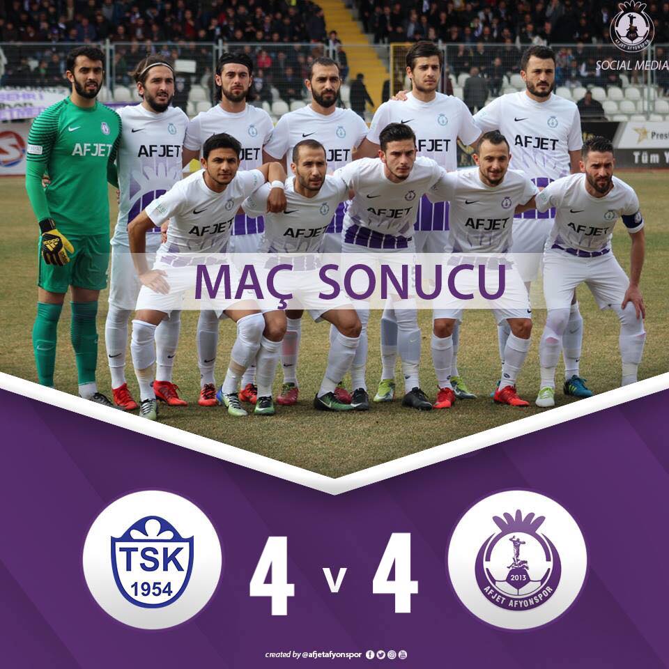 Afjet Afyonspor 4 - Tuzlaspor 4