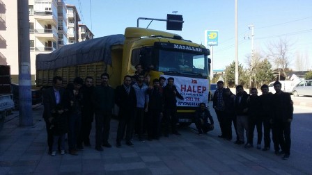 Afyonkarahisar’dan Halep’e 41 TIR yardım