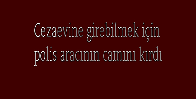 Cezaevine girebilmek için polis aracının camını kırdı