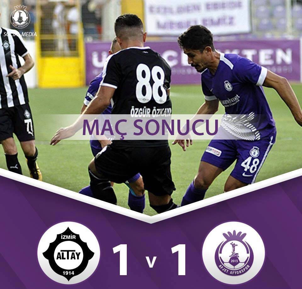 Deplasmandan 1 puan ile dönüyoruz... Altay : 1 - 1 Afjet Afyonspor